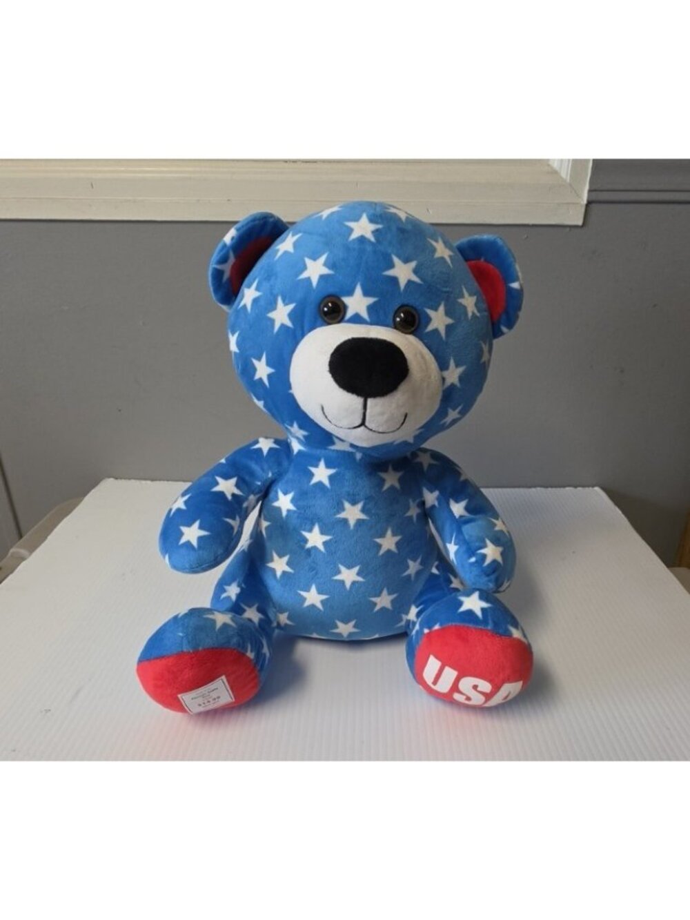 Plush Patriotic Stuffed Teddy Bear America USA Stars